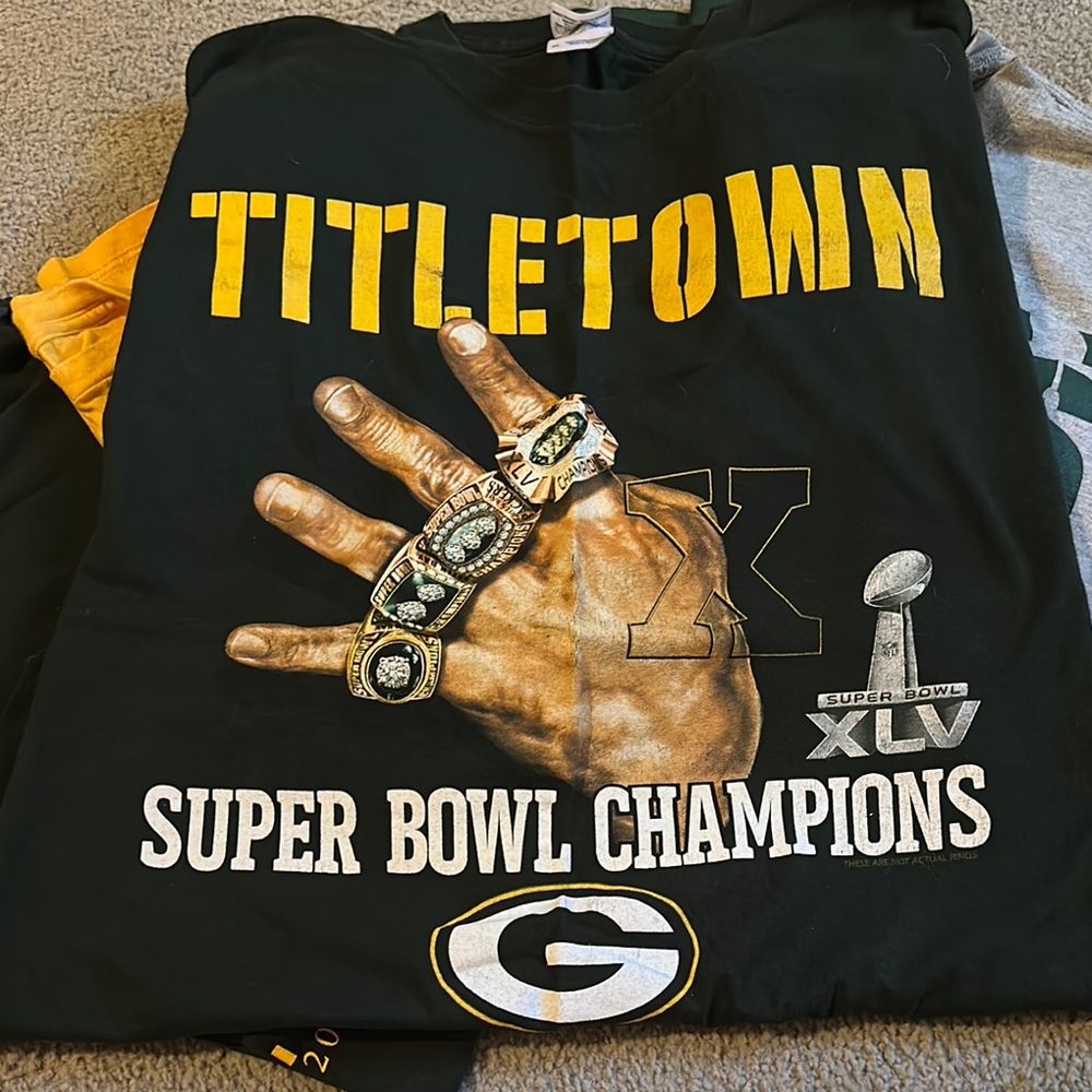 Green Bay Packers T-Shirts and Long Sleeve Shirts (5) size XL - Picture 2 of 8